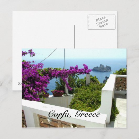 Carte Postale Corfou, Grèce (Devant / Derrière)