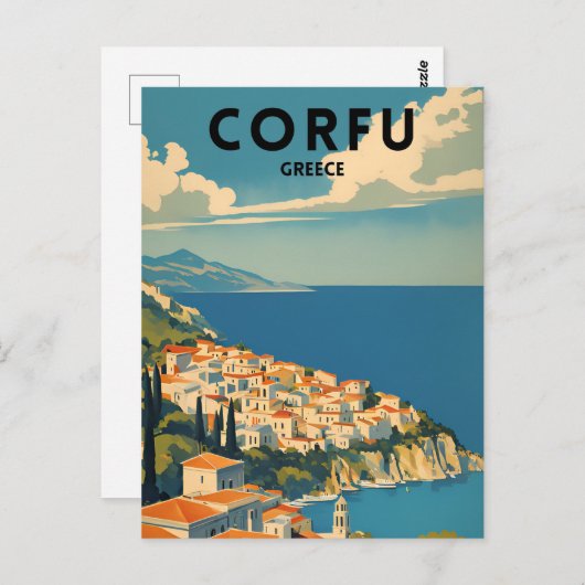 Carte Postale Corfou Grèce Voyage (Devant / Derrière)