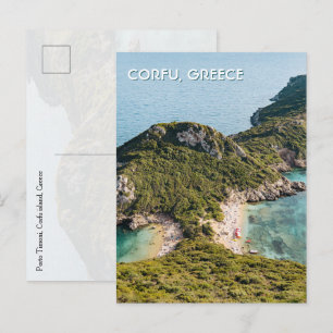 Carte Postale Corfou Grèce vue de Porto Timoni, Photo de voyage
