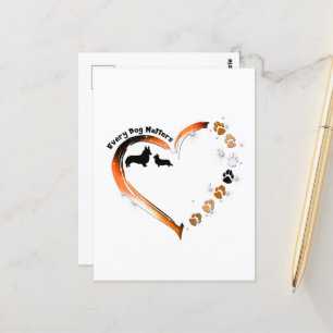 Carte Postale Corgi Chaque Chien Compte Les Paws Coeur Chien