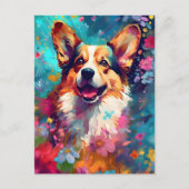 Carte Postale Corgi couleur (Devant)