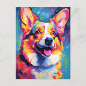 Carte Postale Corgi couleur (Devant)
