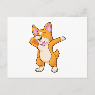 Carte Postale Corgi gallois à la danse Hip Hop Dab