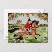 Carte Postale Corgi Huntsman se rend à Hounds (Devant / Derrière)