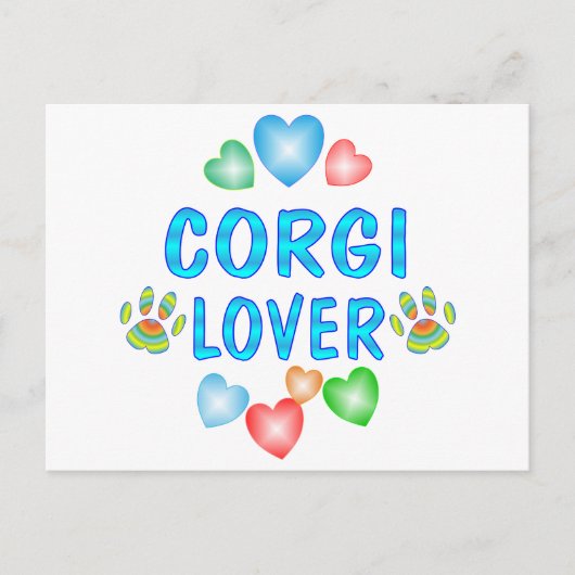 Carte Postale Corgi Lover (Devant)