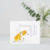 Carte postale Corgi manquante (Debout devant)