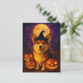 Carte postale Corgi mignon Joy Halloween Postcross (Debout devant)