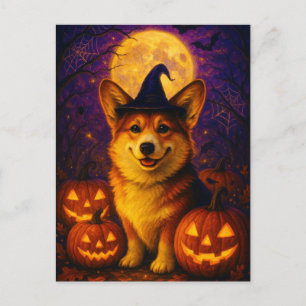 Carte postale Corgi mignon Joy Halloween Postcross