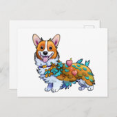 Carte Postale Corgi orange mignon pour une humeur positive (Devant / Derrière)