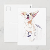 Carte postale Corgi – Pembroke Welsh Corgi (Devant / Derrière)