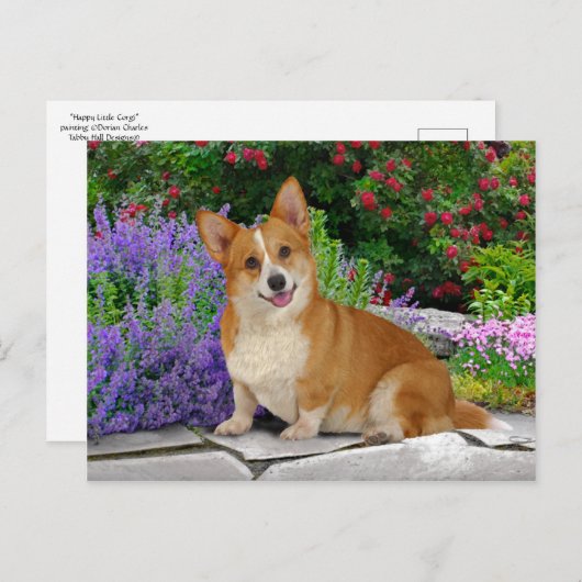Carte Postale "Corgi Petite Joie" (Devant / Derrière)