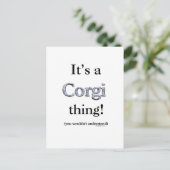 Carte Postale Corgi Thing (Debout devant)