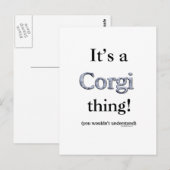 Carte Postale Corgi Thing (Devant / Derrière)