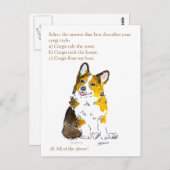 Carte postale Corgi-tude (Devant / Derrière)