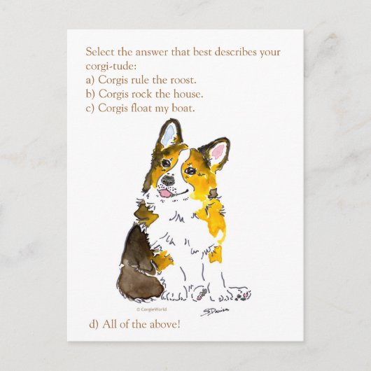 Carte postale Corgi-tude (Devant)
