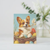 Carte Postale Corgi Vintage Pâques (Debout devant)