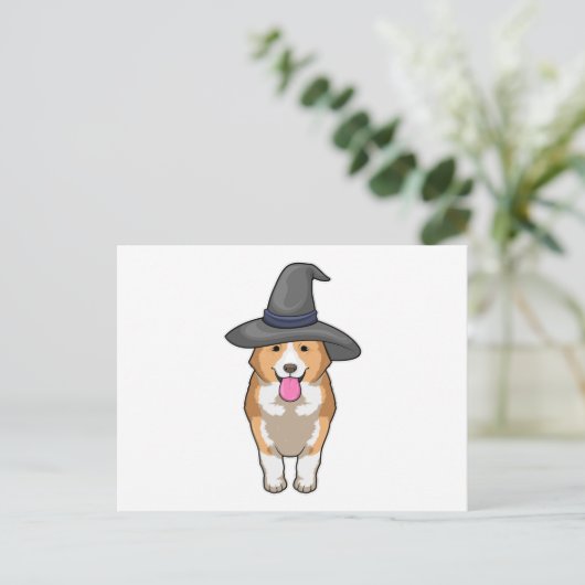 Carte Postale Corgi Witch (Debout devant)