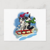 Carte Postale Corgis d'hiver (Devant)
