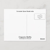 Carte Postale Coriander Blue Spice Modes Inde (Dos)