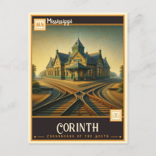 Carte Postale Corinthe, Mississippi Vintage