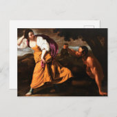 Carte Postale Corisca et le Satyr - Artemisa Gentileschi (Devant / Derrière)