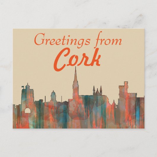 CARTE POSTALE CORK, , IRELAND SKYLINE (Devant)