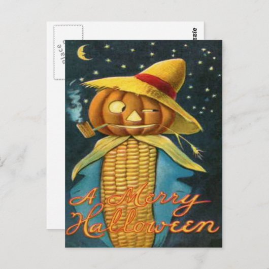 Carte Postale Corn Cob Scarecrow (Devant / Derrière)