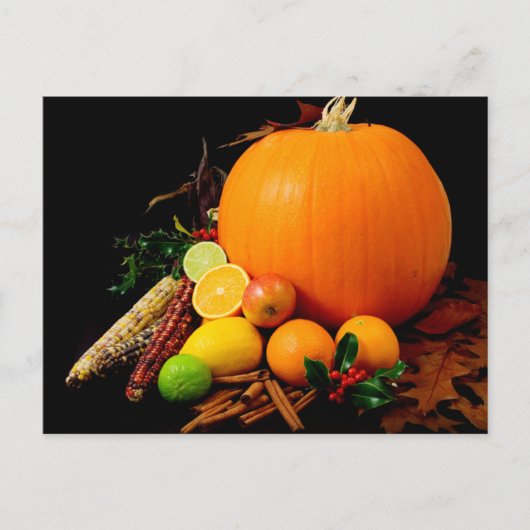 Carte Postale CORN et FRUITS citrouilles (Devant)