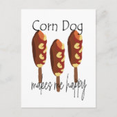 Carte Postale Corndog Me Rend Heureux (Devant)