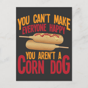 Carte Postale Corndog Stick Restauration rapide Lover Maize hot 