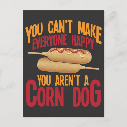 Carte Postale Corndog Stick Restauration rapide Lover Maize hot  (Devant)