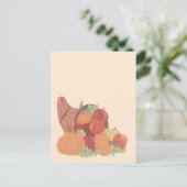Carte Postale Corne d'abondance d'automne (Debout devant)