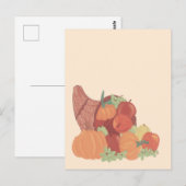 Carte Postale Corne d'abondance d'automne (Devant / Derrière)