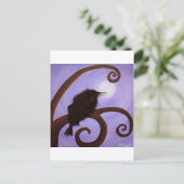 Carte Postale Corneille au clair de lune (Debout devant)