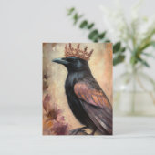Carte Postale Corneille dans une couronne (Debout devant)