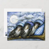 Carte Postale Corneille de nuit par Tanya Bond (Devant / Derrière)