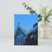 Carte Postale Corneille sur le toit en hiver (Debout devant)