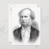 Carte Postale Cornelius Vanderbilt, vers 1877 (Devant / Derrière)