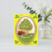 Carte Postale Cornemuses Shamrock Or Vert (Debout devant)