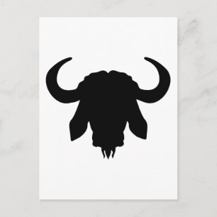 Carte Postale Cornes à tête de buffle