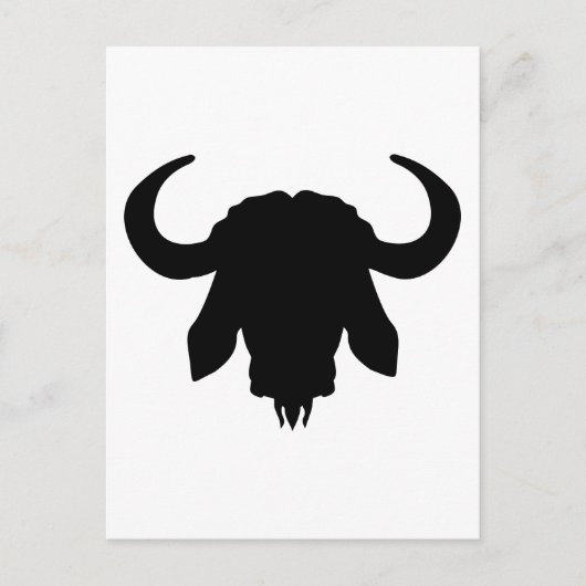 Carte Postale Cornes à tête de buffle (Devant)