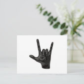 Carte Postale cornes diable main (Debout devant)