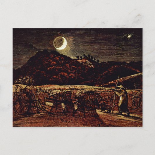 Carte Postale Cornfield Au Lune Par Palmer Samuel (Devant)