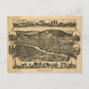 Carte Postale Corning New York (1882)