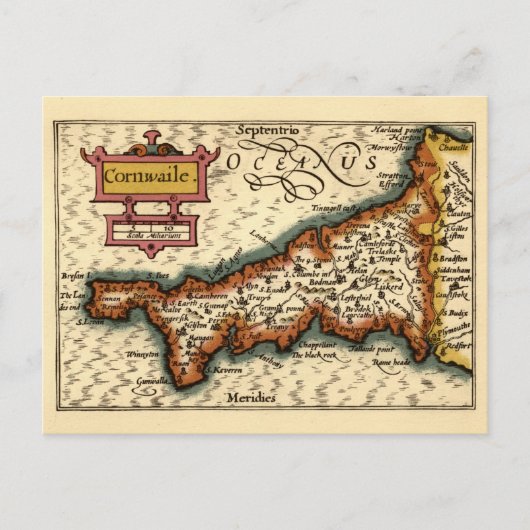 Carte Postale Cornouailles, comté de Cornouailles Angleterre car (Devant)