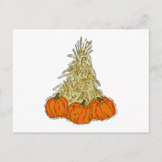 Carte Postale Cornouailles d'automne Citrouille