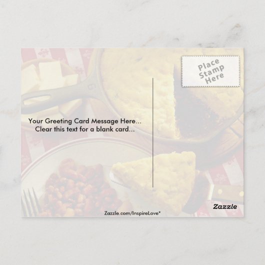 Carte Postale Cornouailles, haricots (Dos)