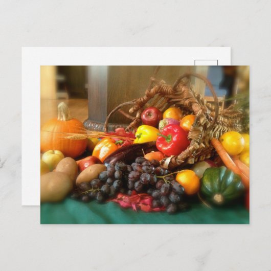 Carte Postale Cornucopia, Corne de Plenty, (Devant / Derrière)