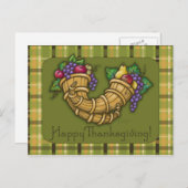 Carte postale Cornucopia Thanksgiving (Devant / Derrière)