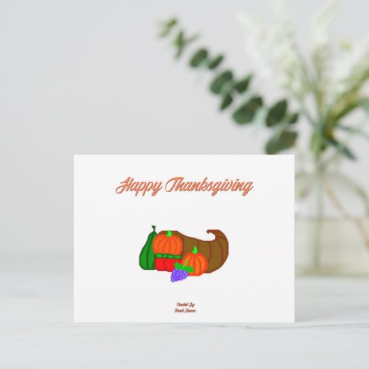Carte postale Cornucopia Thanksgiving (Debout devant)